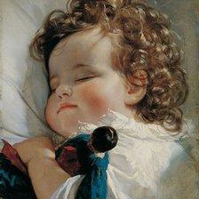 Оригинал схемы вышивки «спящий ребенок» (№283897)