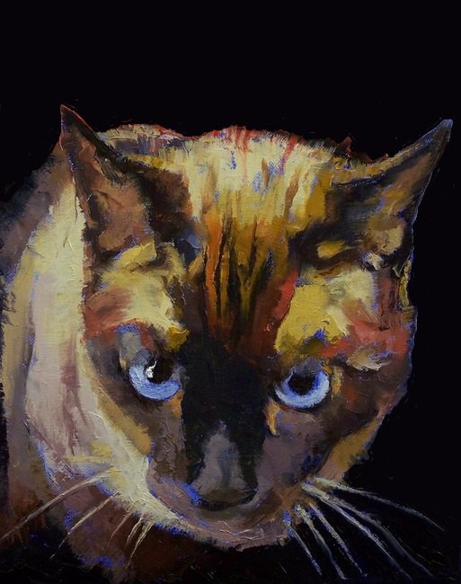 кошкин взгляд 2 - современная живопись, животные, кошки - оригинал