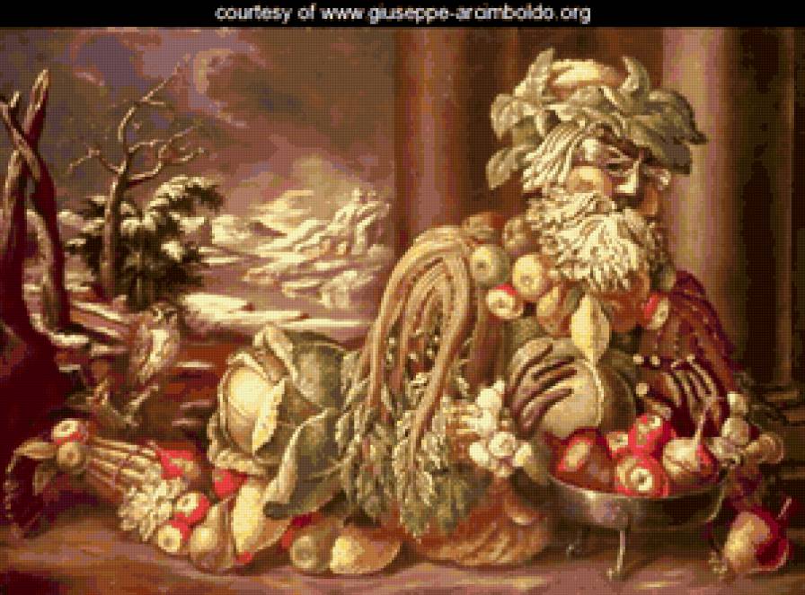 Арчимбольдо Джузеппе. - овощи, для кухни., фэнтези, цветы - предпросмотр