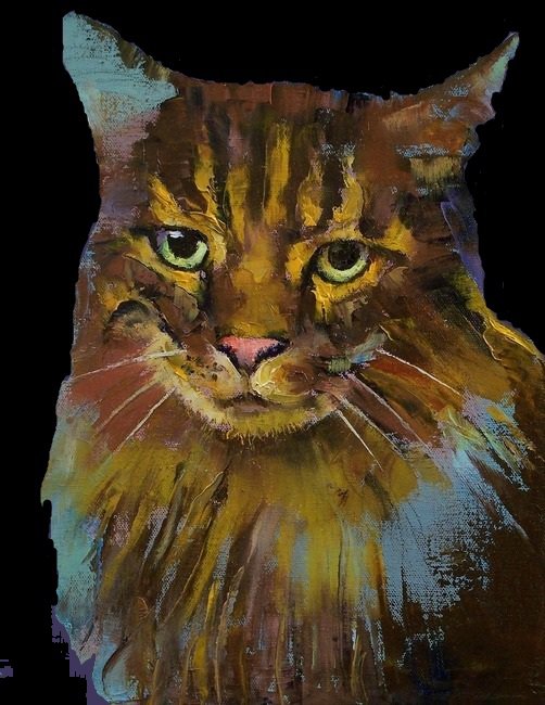 кошкин взгляд 4 - животные, современния живопись, кошки - оригинал