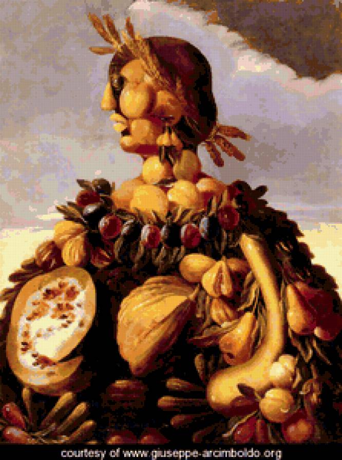 Арчимбольдо Джузеппе. - фэнтези, фрукты, для кухни., овощи - предпросмотр