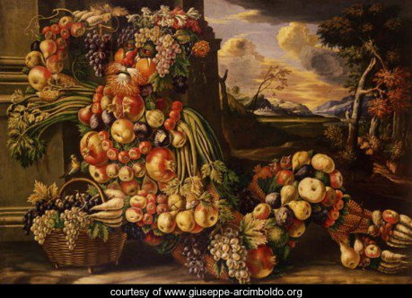 Арчимбольдо Джузеппе. - фэнтези, для кухни., овощи, фрукты - оригинал