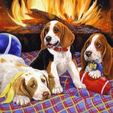 Схема вышивки «три товарища»