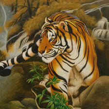 Оригинал схемы вышивки «Тигр» (№284377)