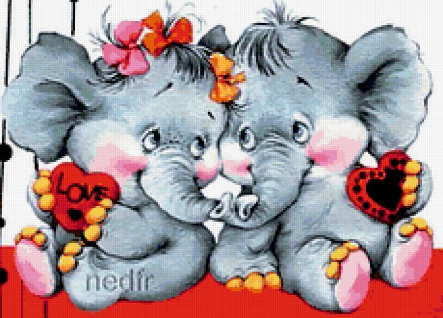 Любовь нечаянно нагрянет... - любовь, слоники, животные - предпросмотр