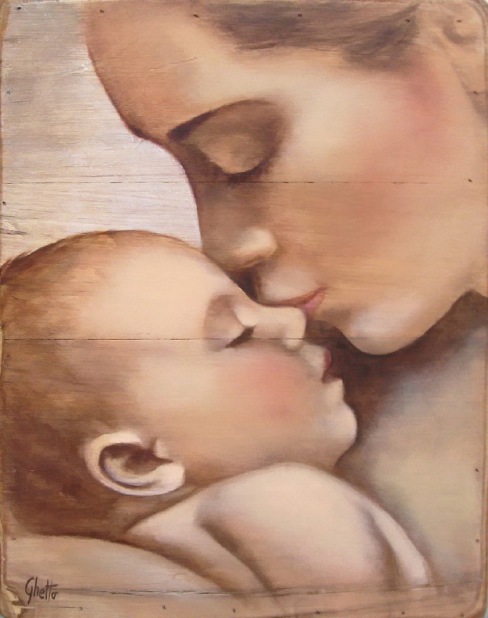 материнская любовь - семья, любовь, дети, мама, люди - оригинал
