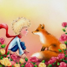 Схема вышивки «Мальчик и лисенок»