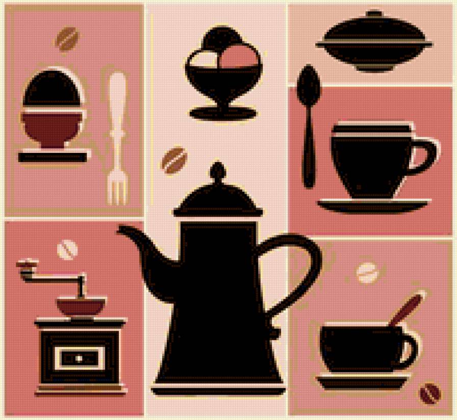 Кофе - кофе, для кухни, коллекция - предпросмотр