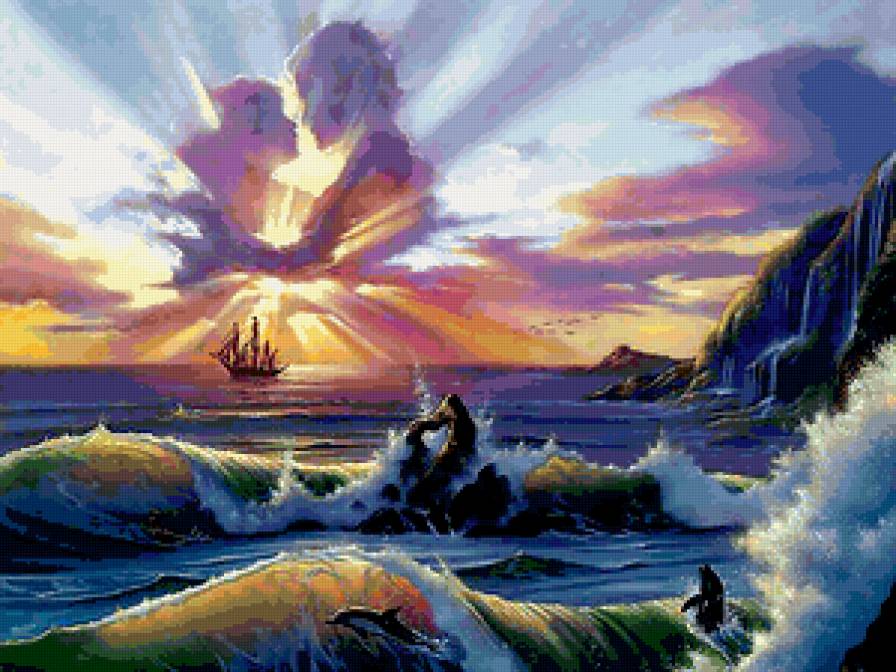 морской пейзаж - предпросмотр