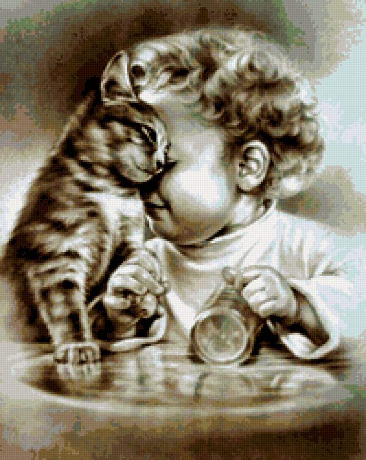 №285815 - ребенок, кошка - предпросмотр