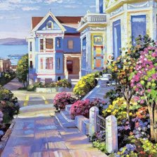 Схема вышивки «весений домик»