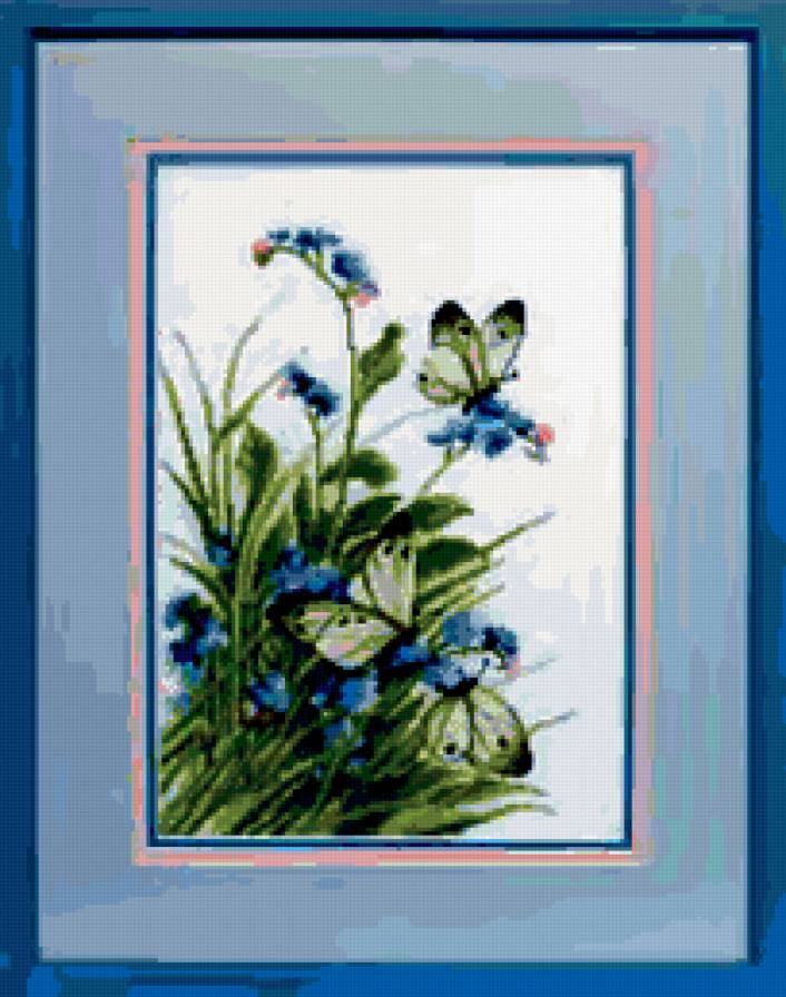 Цветы - бабочки, цветы - предпросмотр