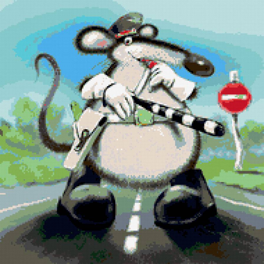 гаишник - крыса, дорога, гаишник - предпросмотр