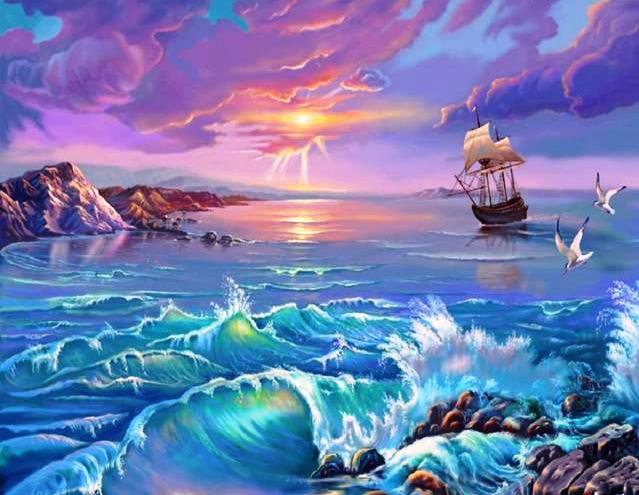 морской пейзаж - морской пейзаж - оригинал