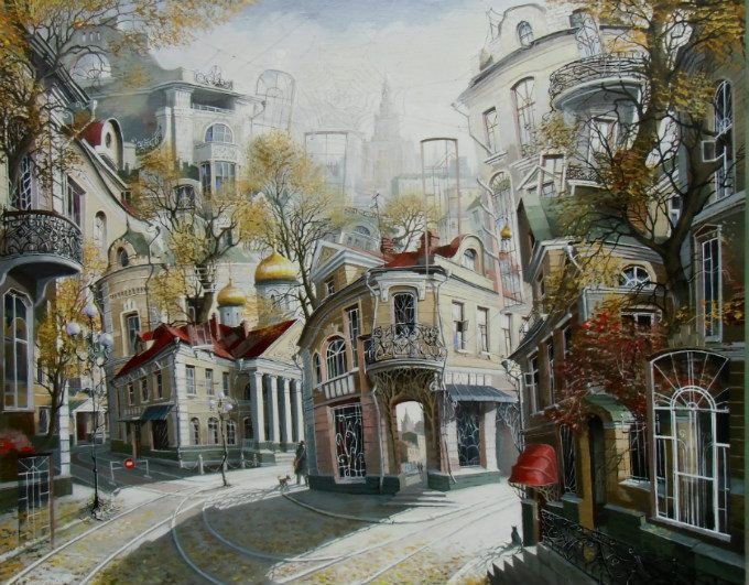 улица - дорога, дома - оригинал