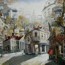 Схема вышивки «улица»