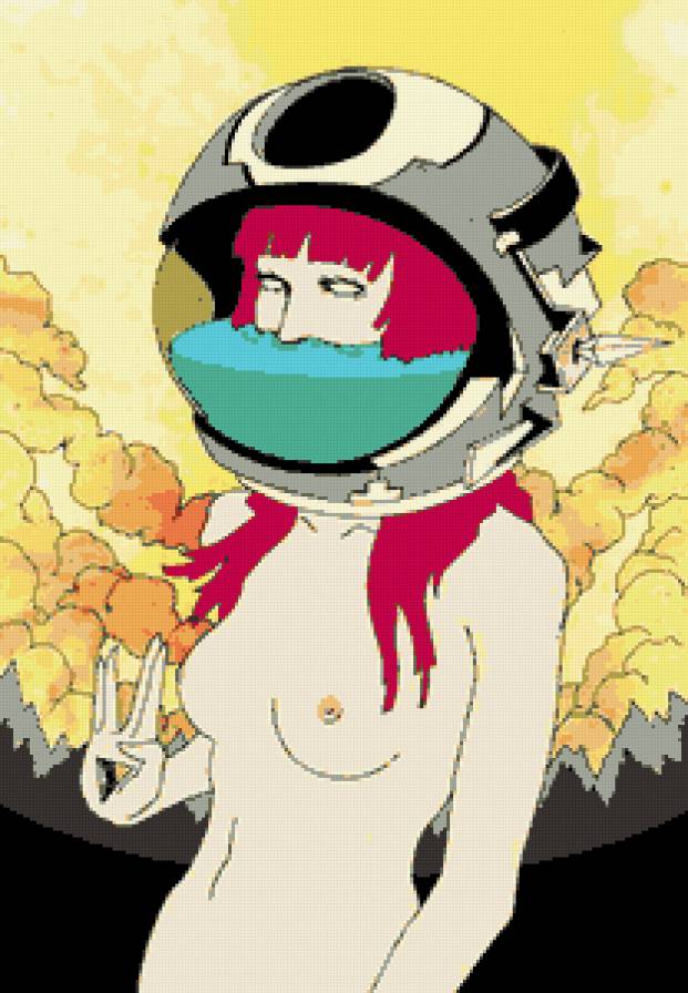 Девушка космос - космос, девушка - предпросмотр