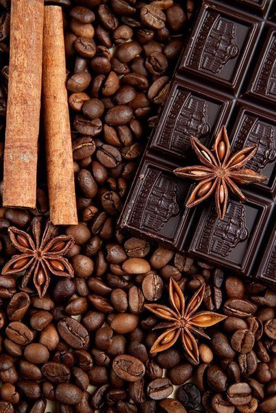 Шоколад и корица - еда, шоколад - оригинал