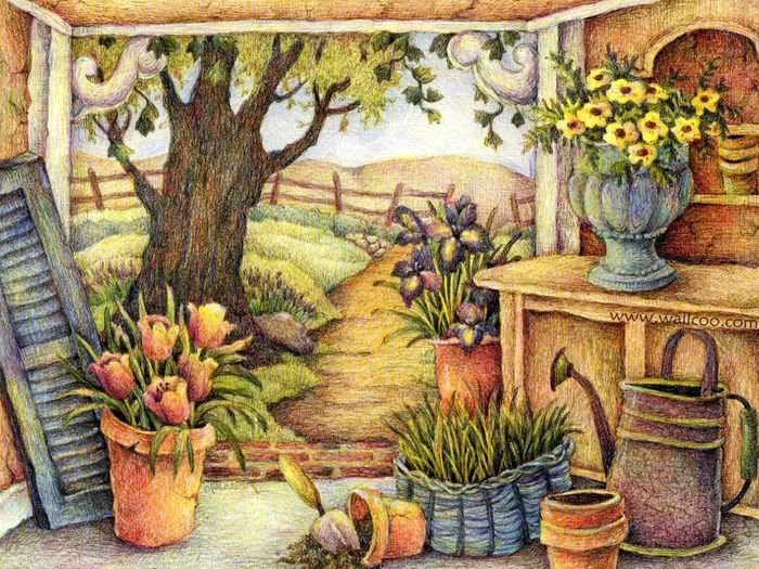 вид из окна - картинка - оригинал