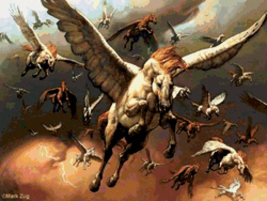 серия "единороги и пегасы" - пегасы - предпросмотр