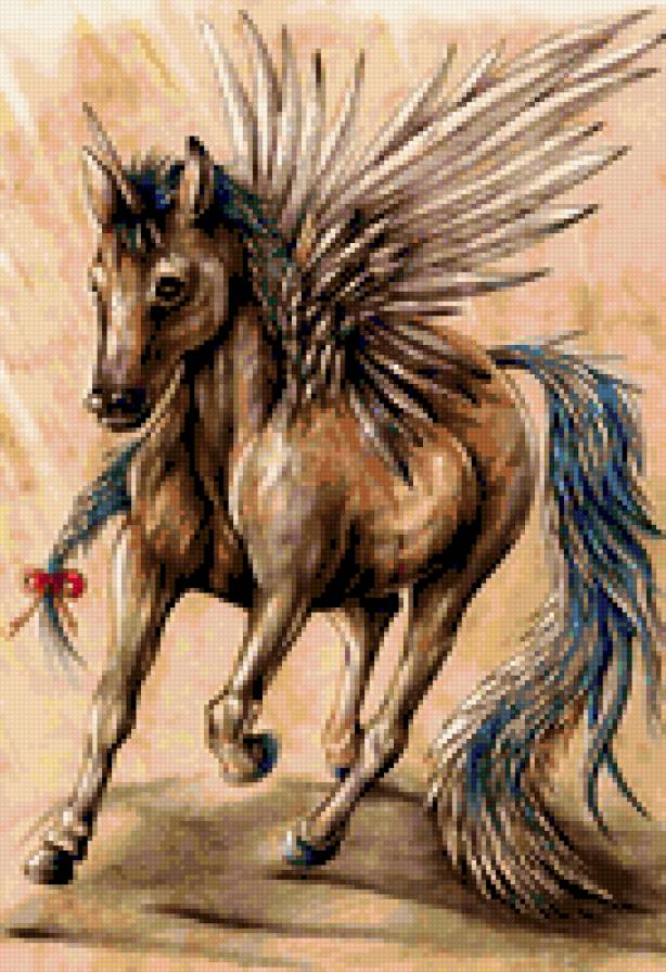 пегас01 - пегас, фентази, лошади - предпросмотр