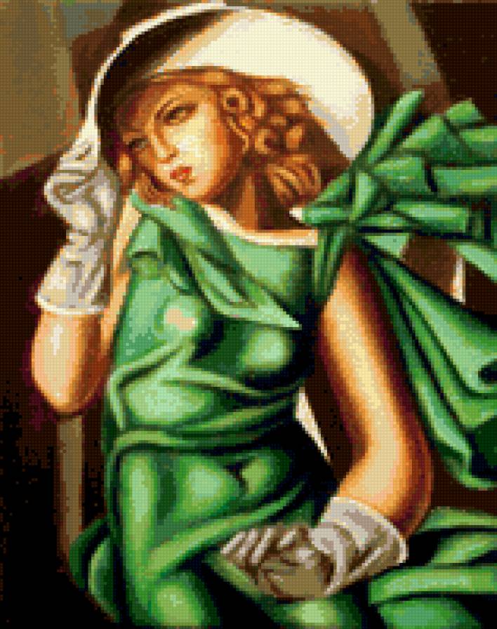 дама в зелёном - лопухина, дамы, леди - предпросмотр