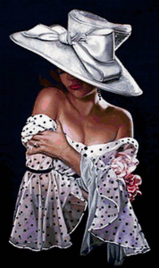 Таинственная незнакомка - шляпка, незнакомка, девушка - предпросмотр