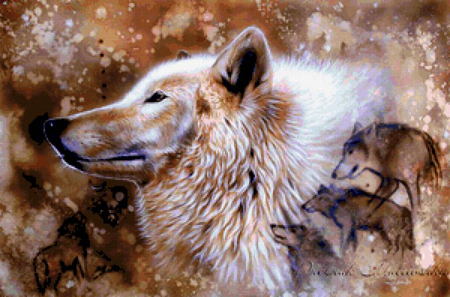 ХУДОЖНИК - Sandi Baker - художник, волк, хищник, животное, зверь, картина - предпросмотр
