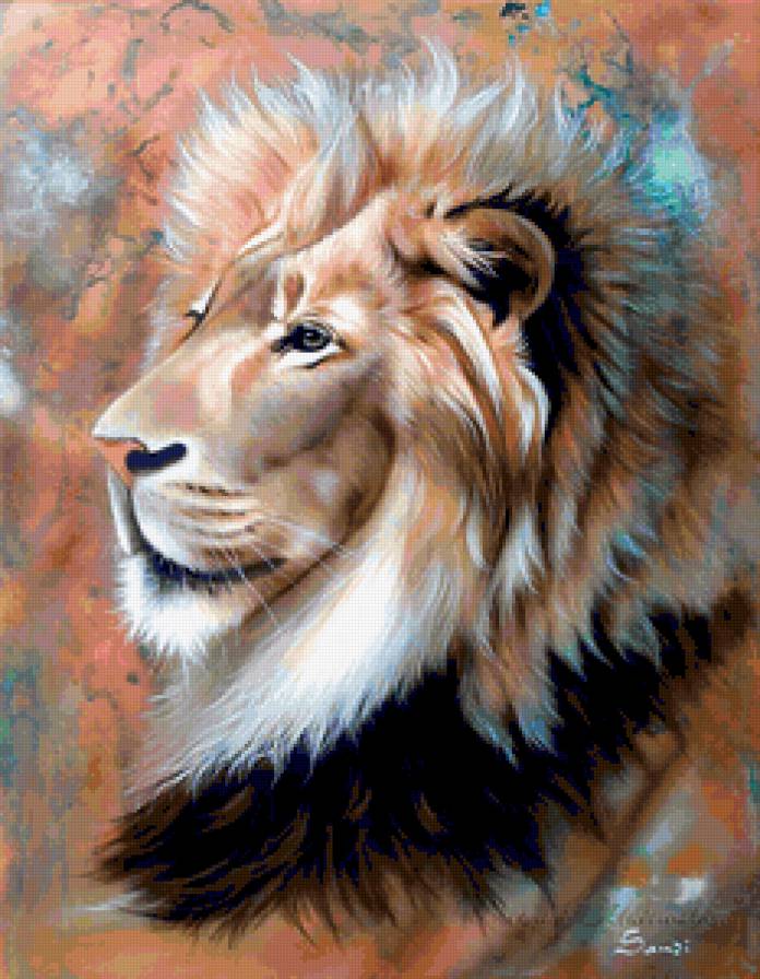 ХУДОЖНИК - Sandi Baker - дикая кошка, художник, животное, зверь, картина, тигр, хищник, лев - предпросмотр