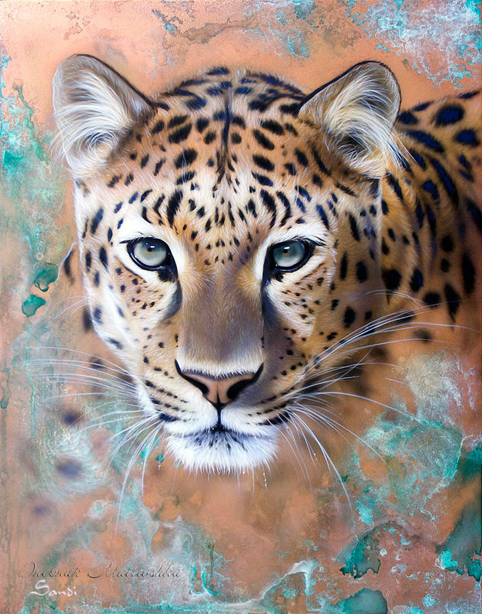 ХУДОЖНИК - Sandi Baker - пума, хищник, леопард, картина, барс, художник, животное, тигр, зверь - оригинал