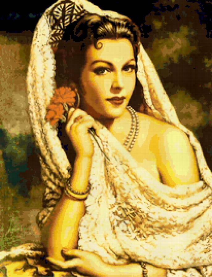 серия "женщины" - женщина.испанка - предпросмотр