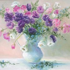 Схема вышивки «весенний букет»