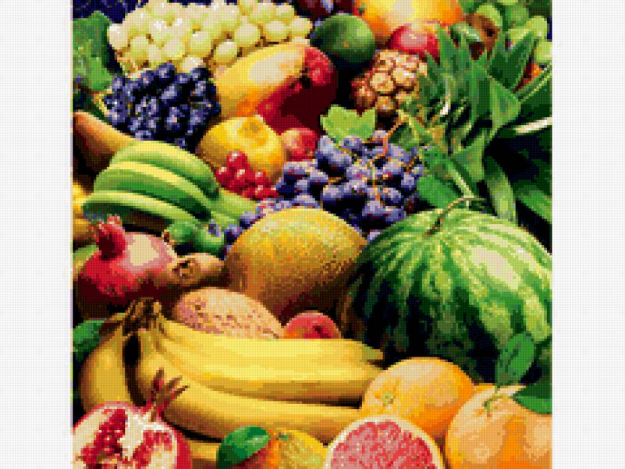 много свежих фруктов - фрукты, кухня, натюрморт - предпросмотр