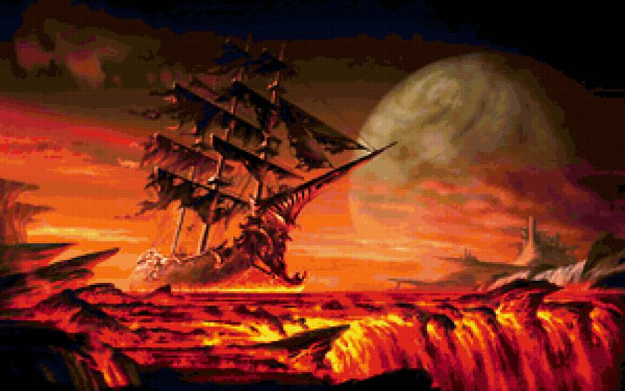 Корабль - буря, шторм, корабль, море, тучи, волны - предпросмотр