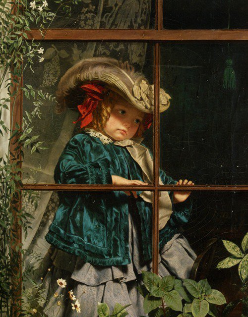 Девочка у окна - окно, дети, портрет - оригинал