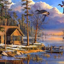 Схема вышивки «Пейзаж»