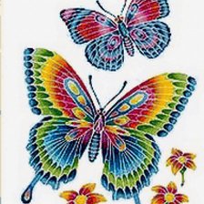 Схема вышивки «бабочка  подушка»