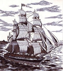 на морских просторах - море, корабль - оригинал