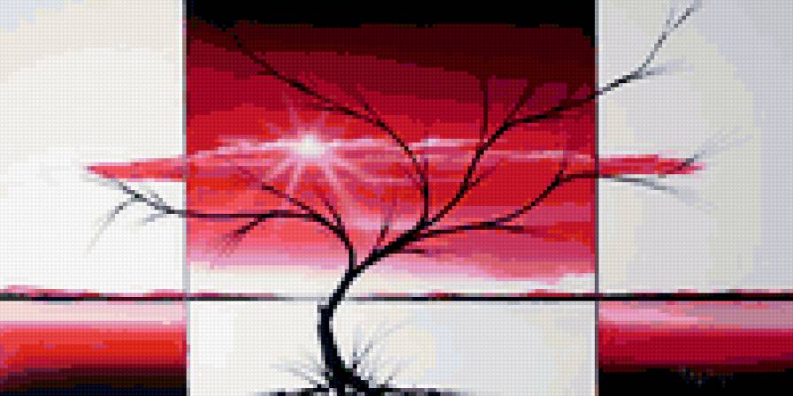 серия"триптих" - деревья, триптих - предпросмотр