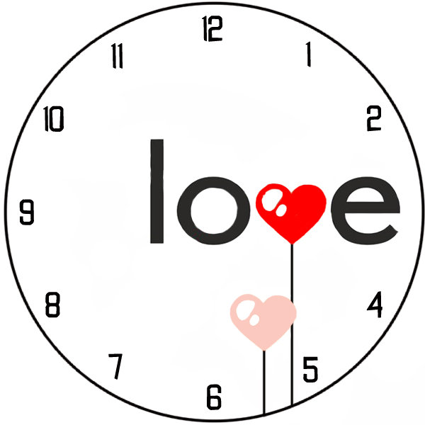 часы - Любовь - любовь, святой валентин, сердце, часы - оригинал