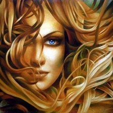 Схема вышивки «Девушка.»