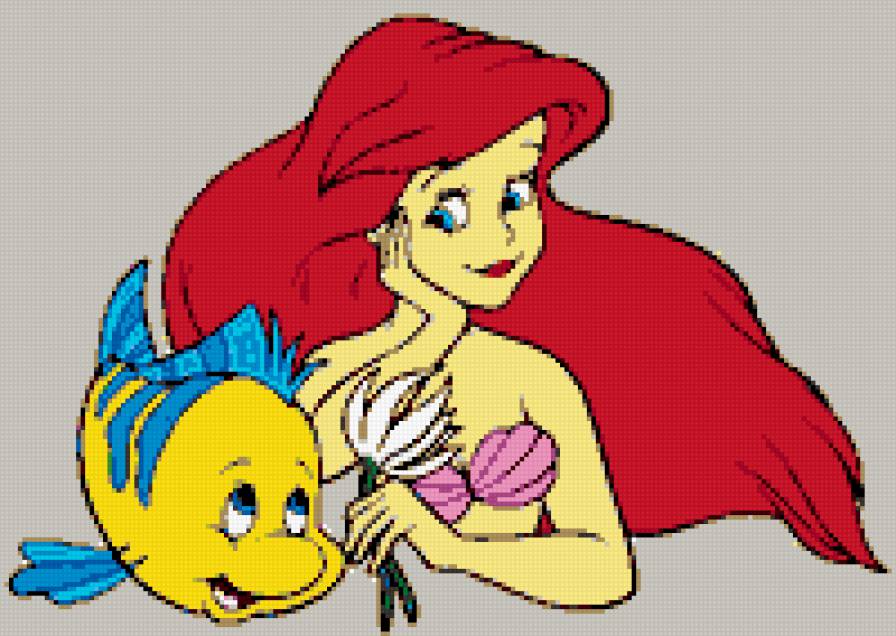 ариэль и флаундер - мультяшки - предпросмотр