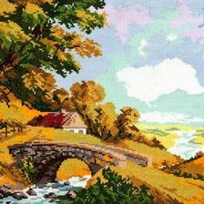 Схема вышивки «голандский мостик»