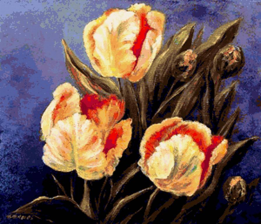 Серия "Букет" - букет, тюльпаны, цветы - предпросмотр