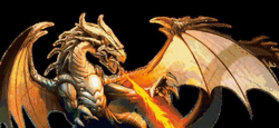 Дракон - дракон, пламя - предпросмотр