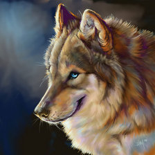 Схема вышивки «волк, ухмылка»