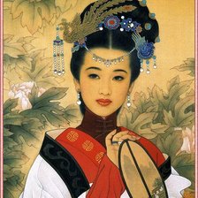 Схема вышивки «японка»