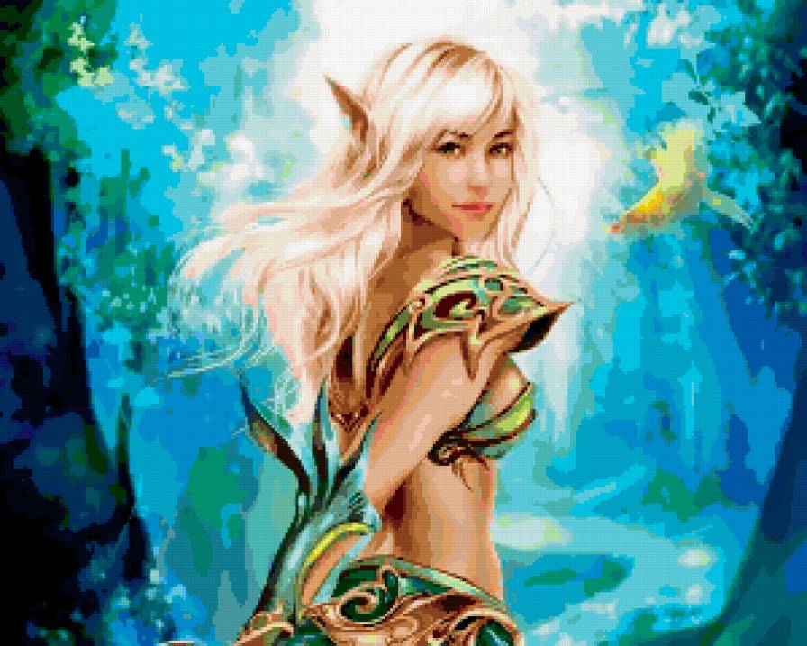 эльфийка - девушка, фэнтази - предпросмотр