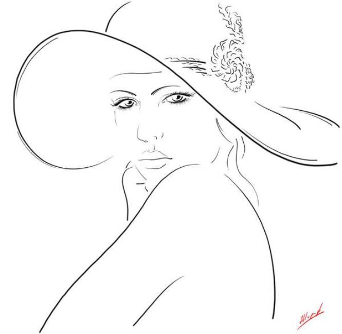 девушка - черно белая - оригинал