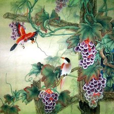 Схема вышивки «птицы»